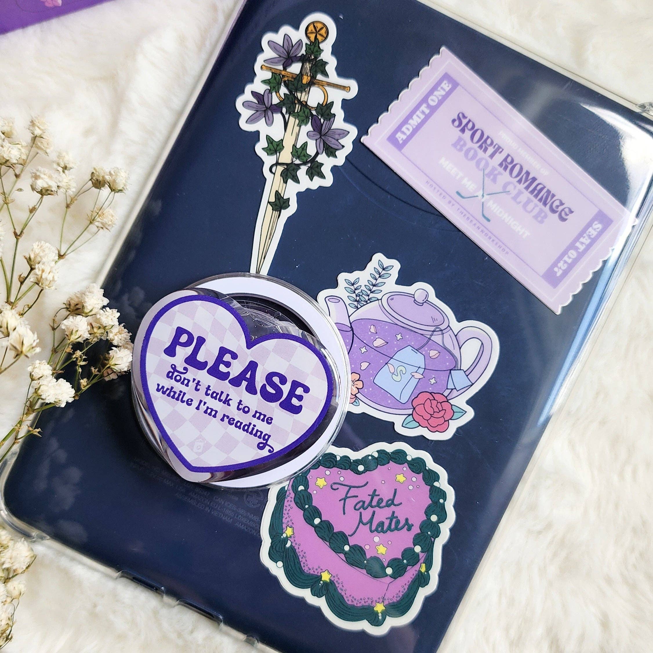 The Bean Workshop - Wholesale Phone/Tablet Stand - Please Don't Talk To Me While I'm Reading Magnetic Kindle Grip or Phone Holder2