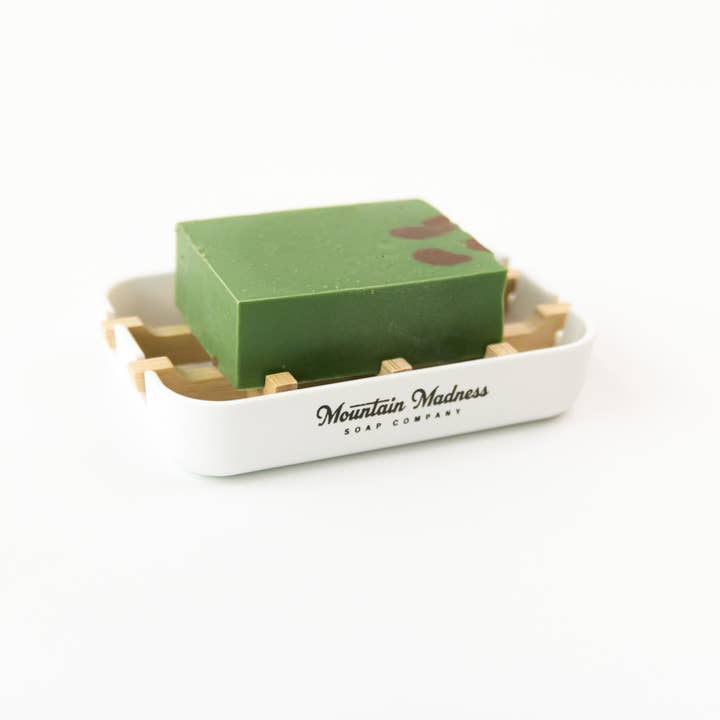 Zero Waste Soap Dish | Compostable Bamboo Tray for wholesale by Mountain Madness Soap Co.