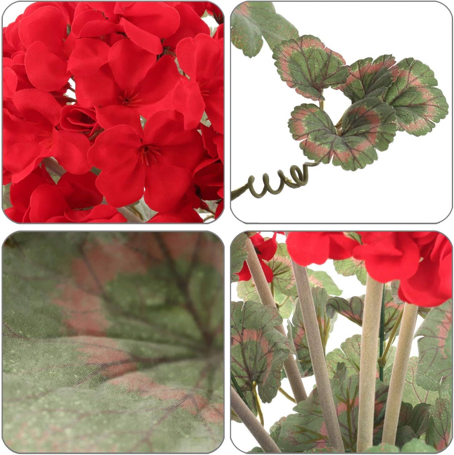 Larksilk – wholesale Konstgjorda blommor – 45 cm röd konstgjord pelargonblomsterbuske - Sidenblommor1