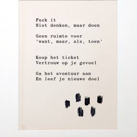 A5 CARD Moments of Fuck It (NL) for wholesale by Moments Of Light