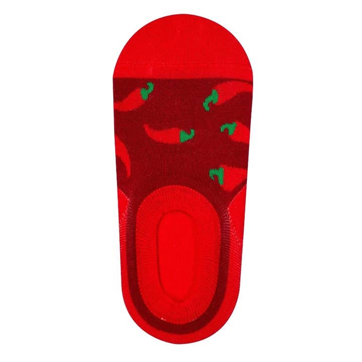 No-Show Chili Pepper Socks (Unisex) for wholesale by Love Sock Company