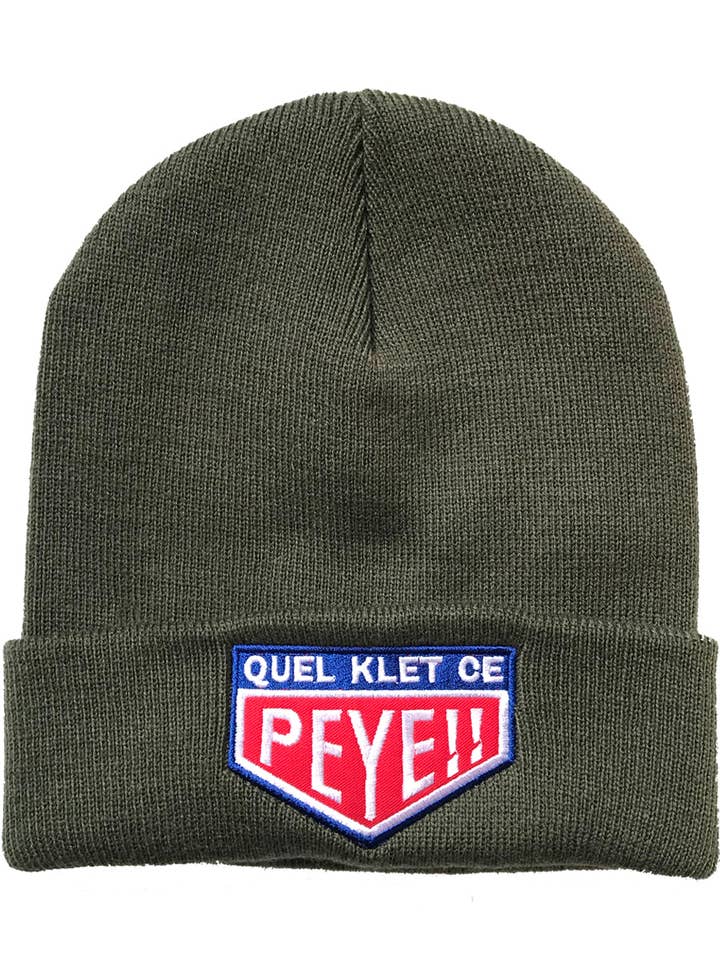 Bonnet en laine "Quel Klet ce Peye" pour la vente par Peye et Meye