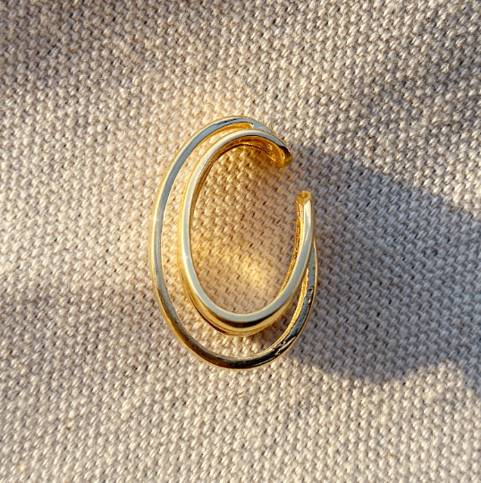 GoldFi - Wholesale Single Earring - 18k Gold Filled Three Lines Dainty Ear Cuff Wholesale And Jewelry Supply3