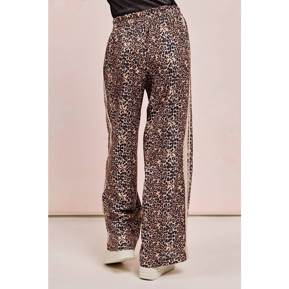 IVE - Wholesale Pants - Women's - Leopard Printed Track Pants Side Contrast Lace3