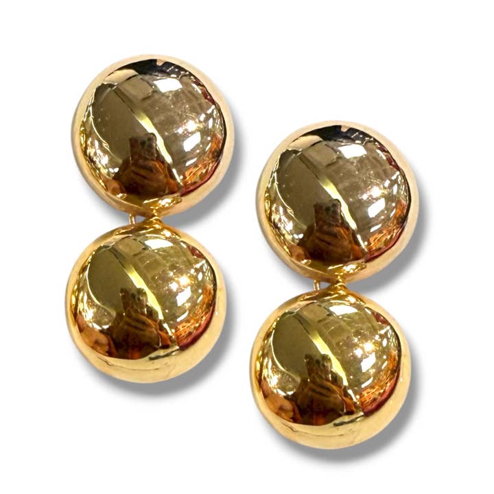 Dubbla gyllene megaörhängen för wholesale av Dina Mackney