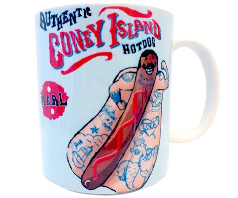 Happy Place by Lola Star – wholesale Coffee mug – Authentic Coney Island Hotdog, Brooklyn New York Mug0