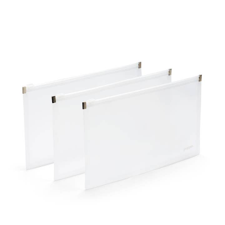 Clear Small Zip Folios, Set of 3 for wholesale by Poppin