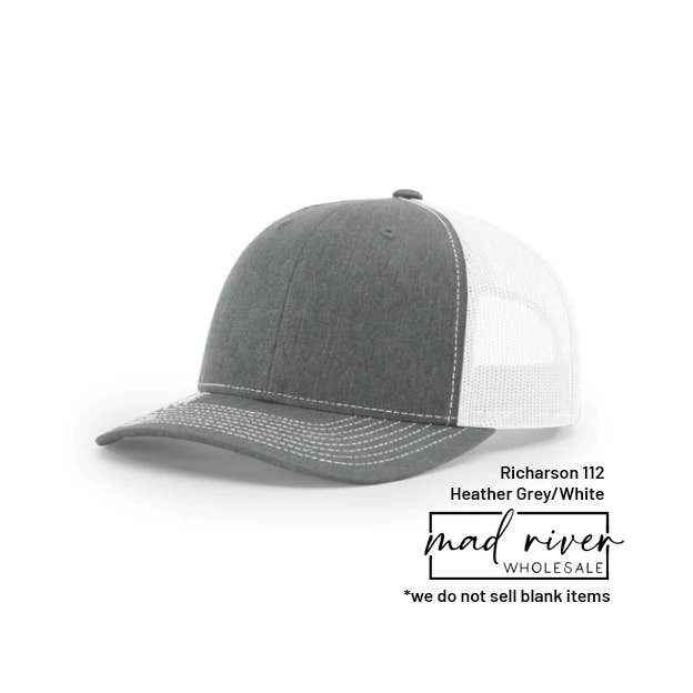 Mad River - Wholesale Trucker Hat - Unisex - Fish Silhouette on Richardson 112 Trucker Hat