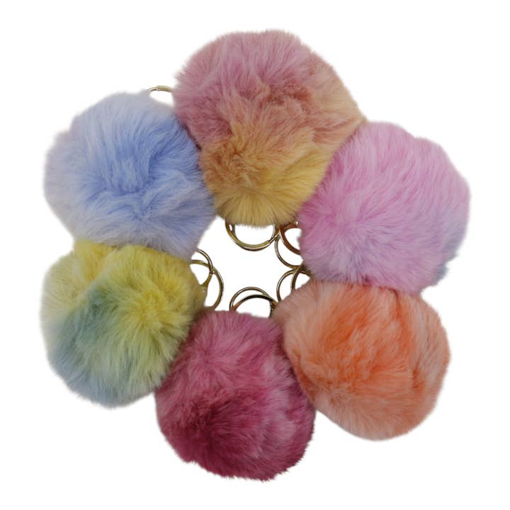 ASSORTI Porte-clés pompon KC0428-1 (lot de 12) en vente sur Faire8