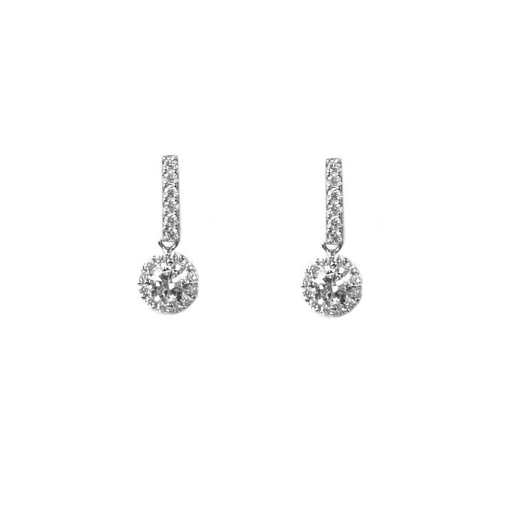 sterling silver cz drop post earring for wholesale on Faire0