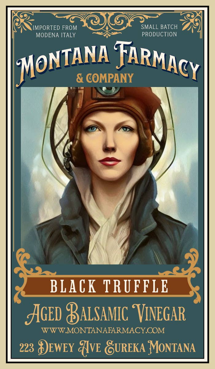Montana Farmacy - Wholesale Vinegar - Black Truffle dark Balsamic Vinegar LTD Deco Amelia Vintage