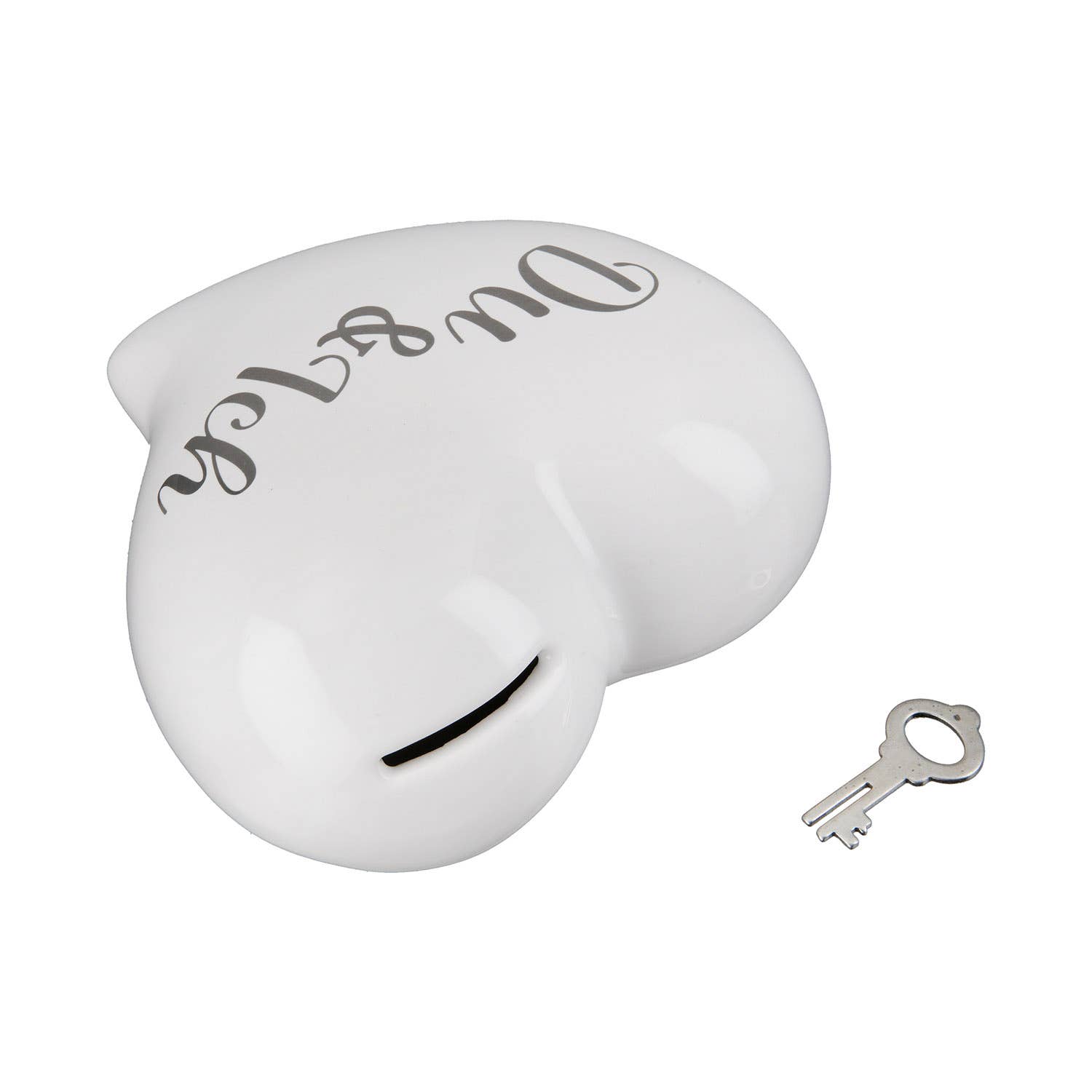 Gilde Handwerk Macrander GmbH & Co. KG – wholesale Money/piggy bank – Ceramic money box heart “You & I” VE 61