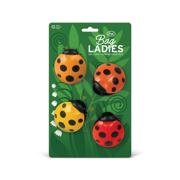 Fred & Friends - Wholesale Kitchen Tool/Gadget - Bag Ladies - Ladybug Bag Clips - Set of 4