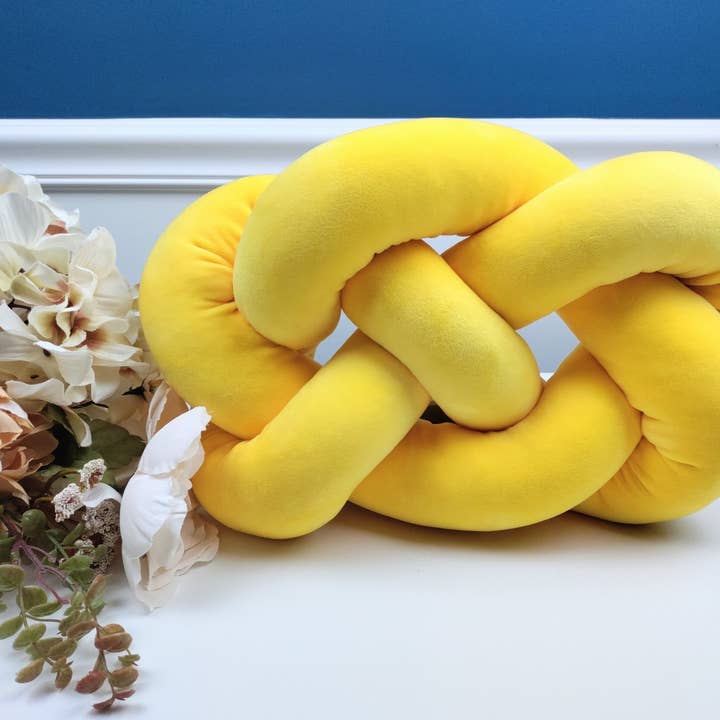 Small Knot Pillow In Infinity Shape Is 11 X 8 X 4 Inches, Gift For Kids, Decorative Accent Pillow, Plush Throw Cushion For Chair for wholesale by SUF Products LLC