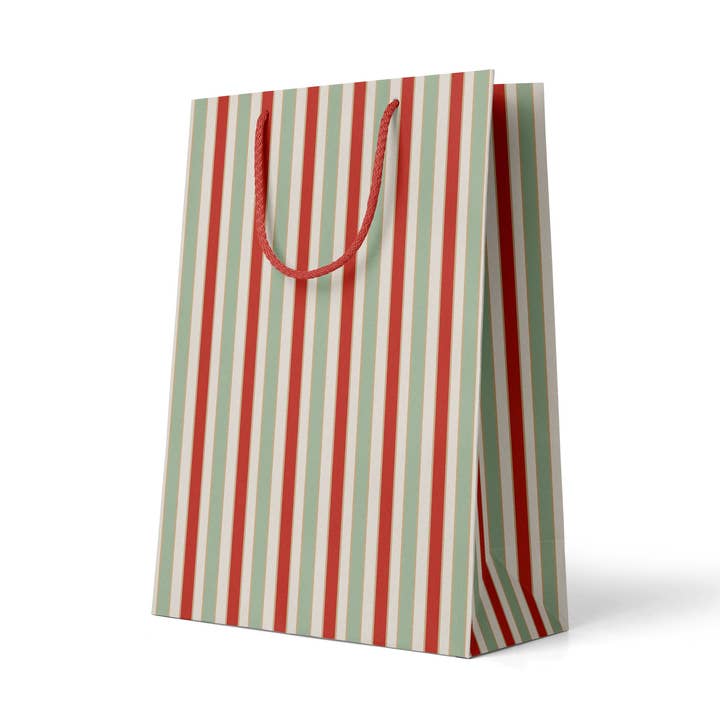 Holiday Stripe Gift Bag for wholesale by Amy Heitman