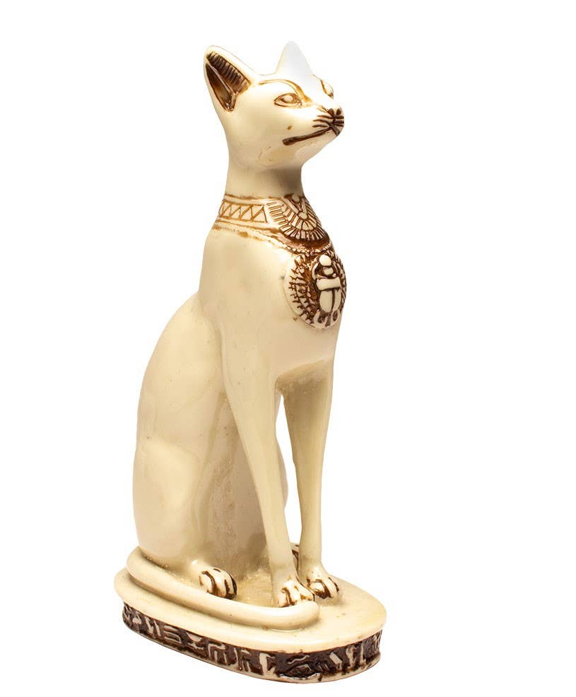 Discoveries, Inc. – Estatueta decorativa por atacado – Estátuas da Deusa Bastet - Gato Branco - Deusa Egípcia4