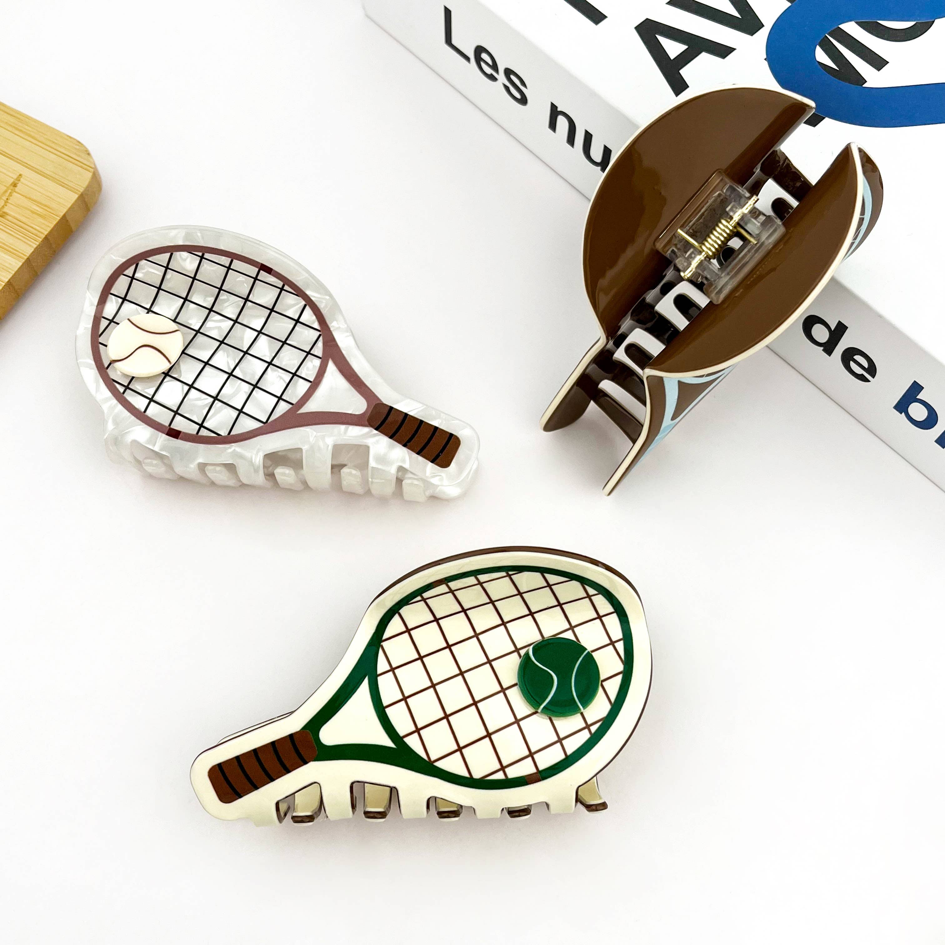 TheDivaSoap - Wholesale Hair Clip - Women's - Tennis Racket Claw Clip, Sports Series Hair Clip3