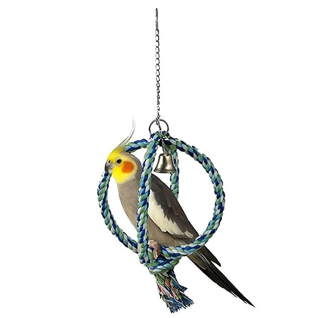 Caitec Inc - Vente Balançoire/jouet pour oiseaux - Jouet pour oiseaux en forme de sphère en coton – Featherland2