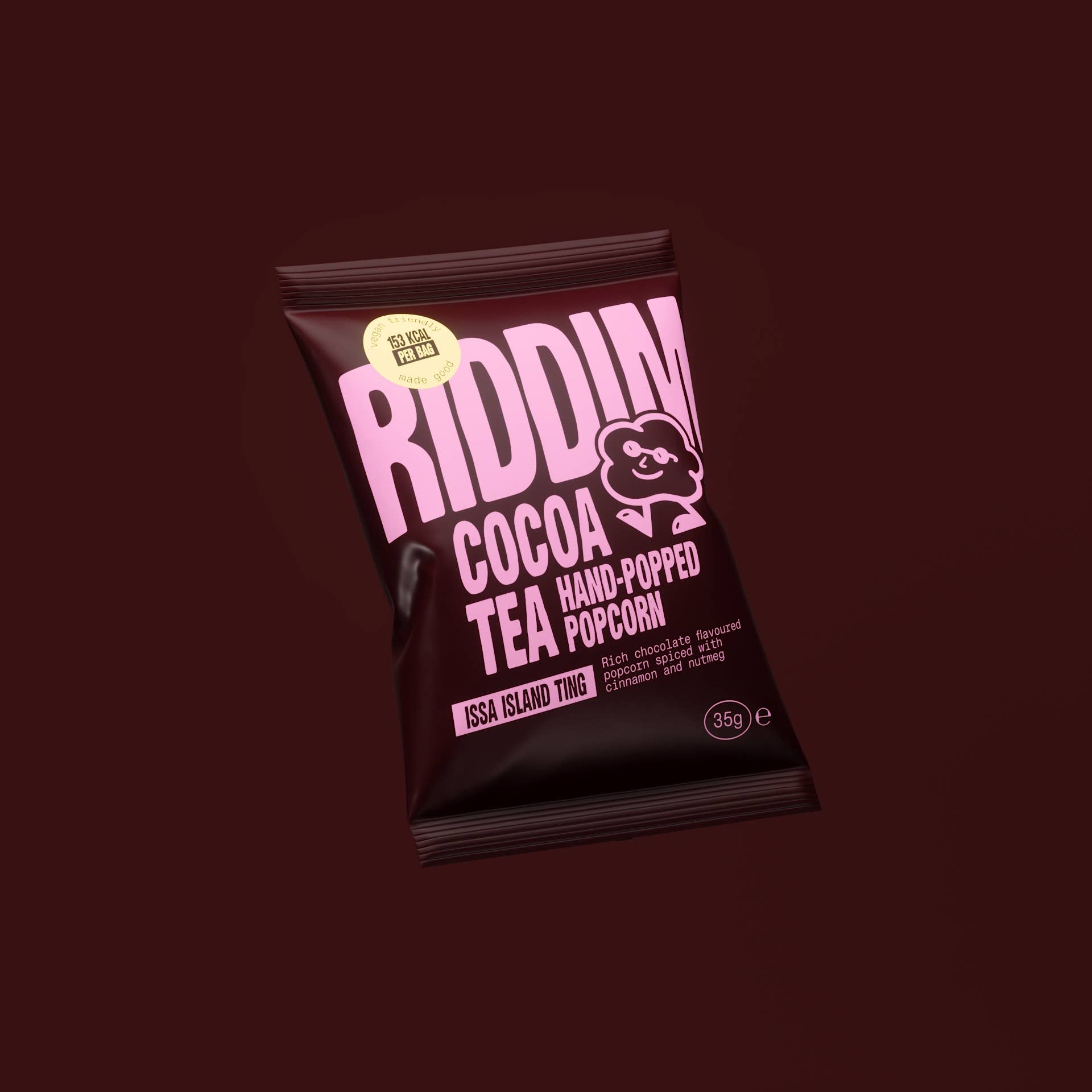 RIDDIM Snacks - Wholesale Popcorn - Cocoa Tea Chocolate Caramel Popcorn (Vegan) 2