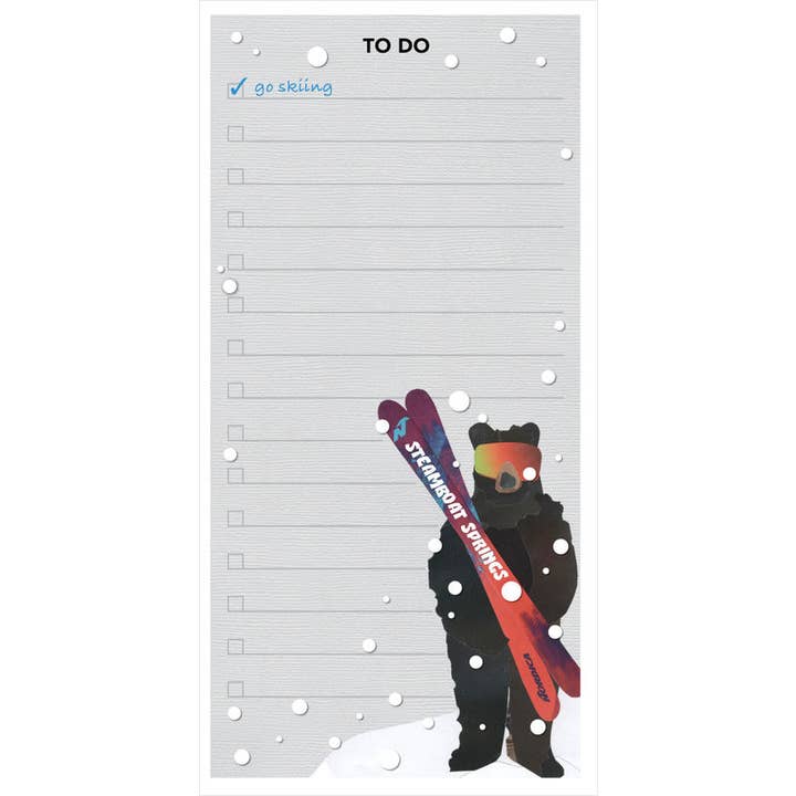 „Steamboat Springs Ski Bear Notizblock“ – Ein Muss für den Großhandel von Lilybart LLC