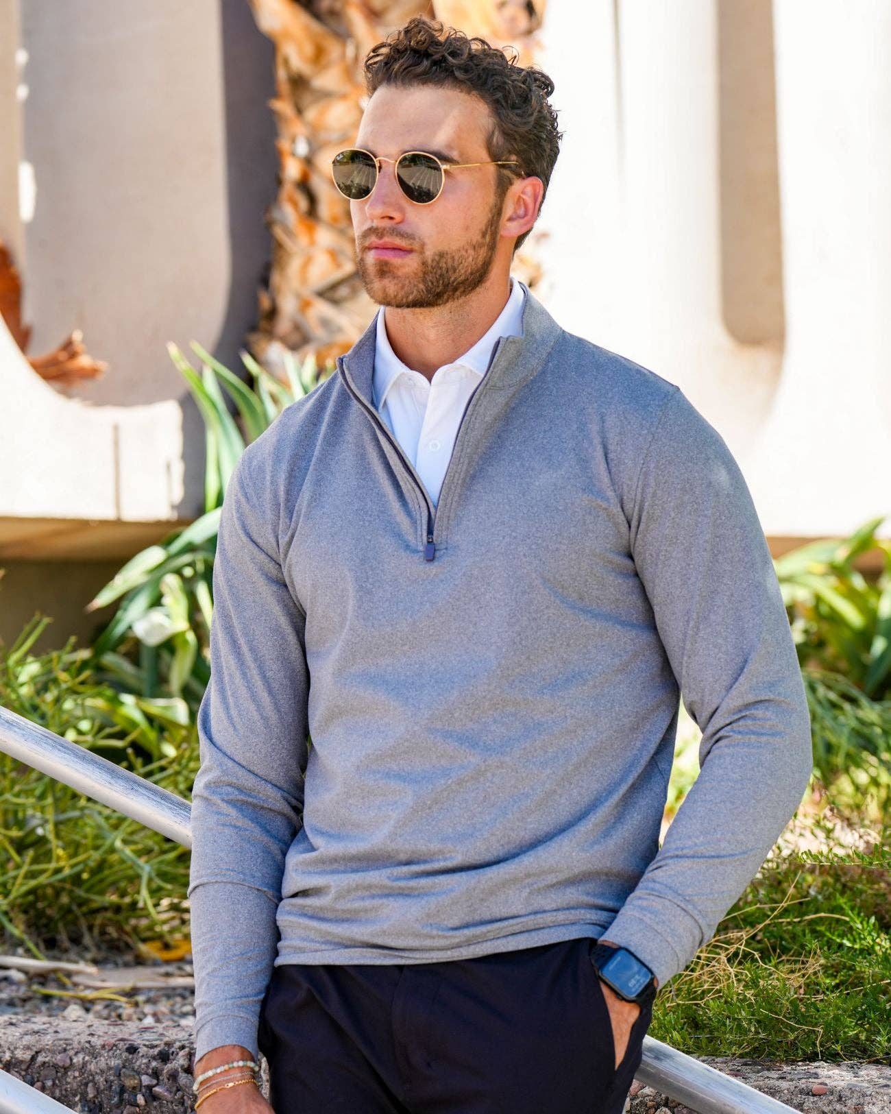 USA Palm – Polo - Homem por atacado – Fecho de 1/4 Mesclado38