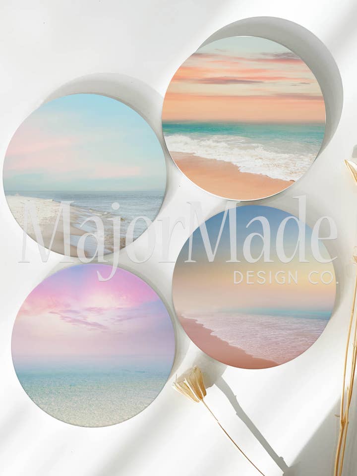 Coaster Set - Beautiful Beaches for wholesale by MajorMade Design Co