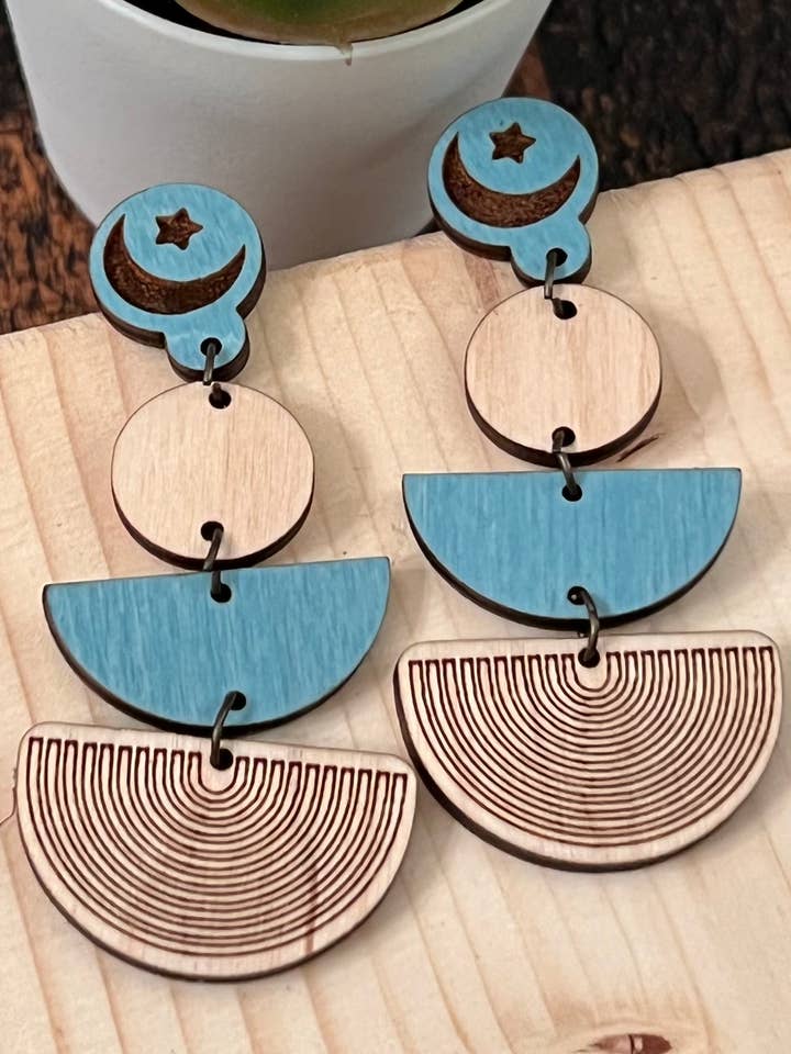 ciondoli geometrici con luna per la vendita all'ingrosso da parte di Suchfungoods