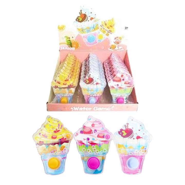 Cap Zone - Wholesale Classic Toy - Kids - Ice Cream Cone Sundae Water Ring Toss Game