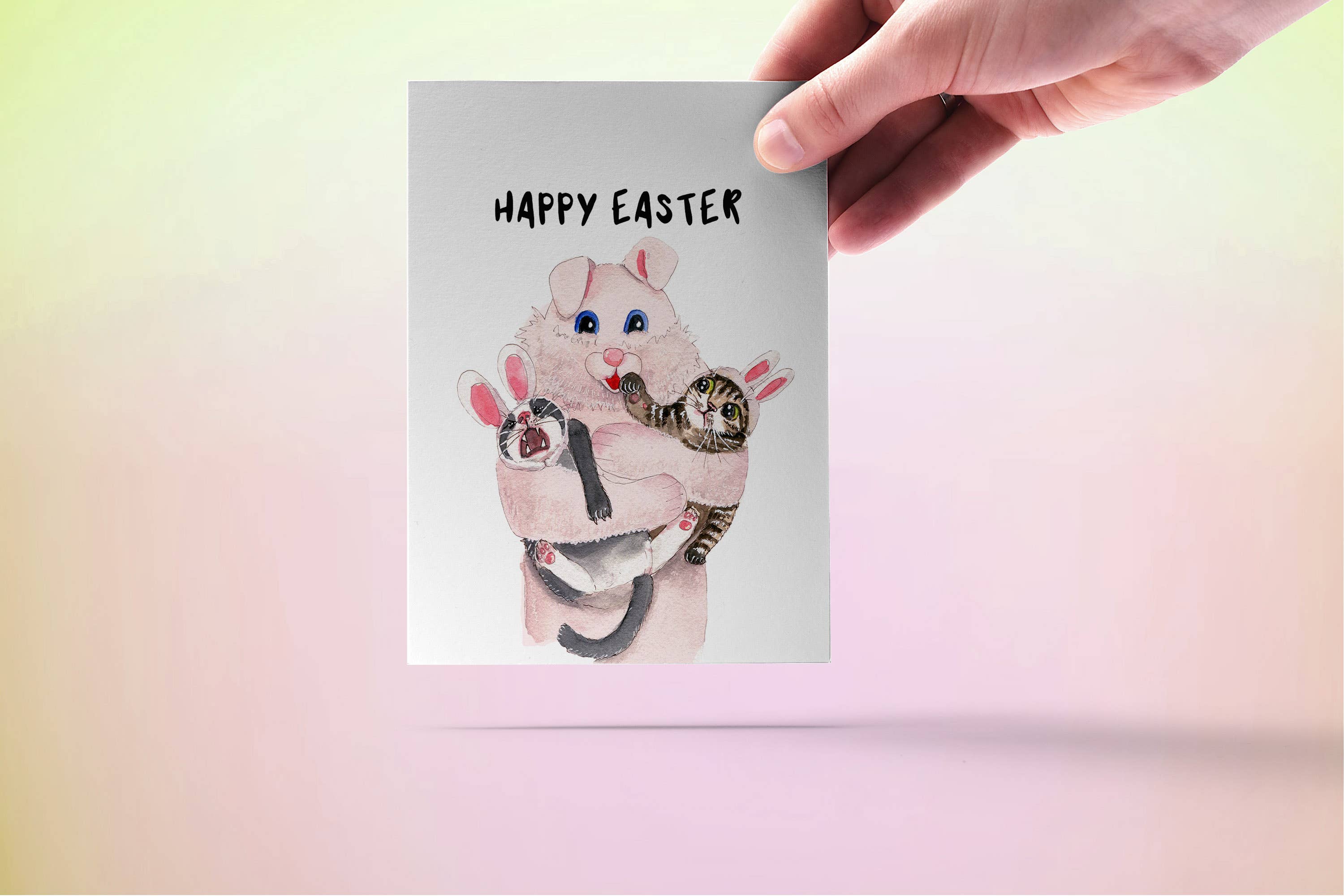 Liyana Studio - Wholesale Easter Card - Vintage Easter Bunny Photo - Funny Easter Card5