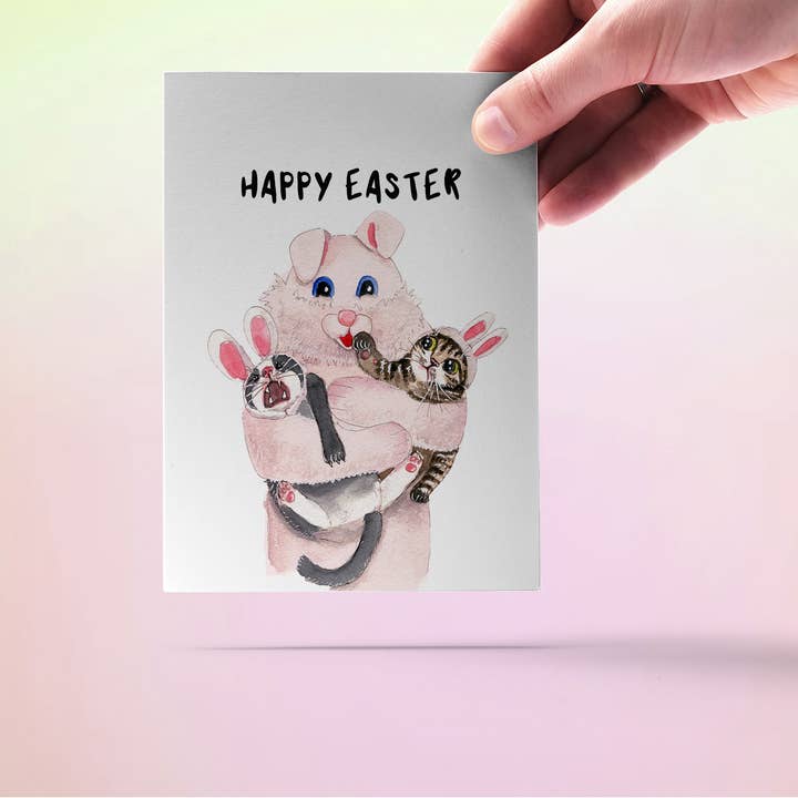 Liyana Studio - Wholesale Easter Card - Vintage Easter Bunny Photo - Funny Easter Card5