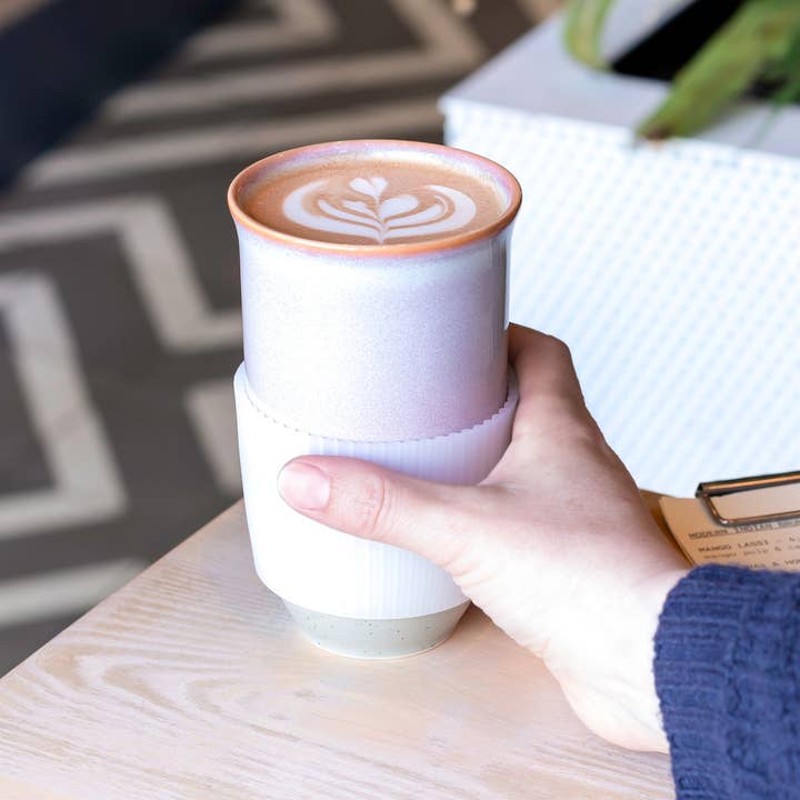 Nova Ceramics Travel Mugs - Wholesale Coffee Mug - Horizon Ceramic Travel Mug – 16oz with Lid & Sleeve5