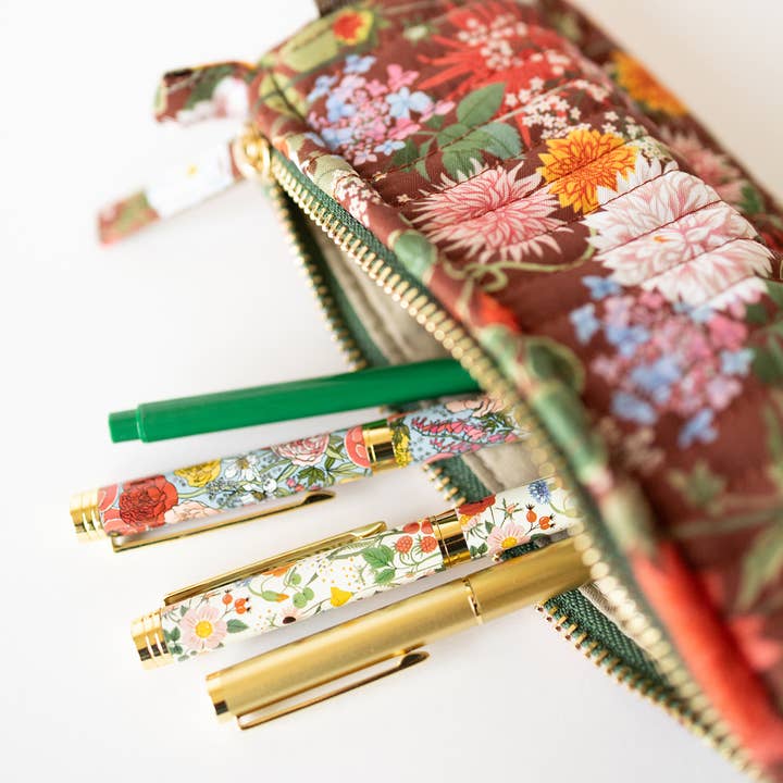 Botanica Paper Co. - Wholesale Pencil case/pouch - RUSSET | Cotton Quilted Pencil Pouch2