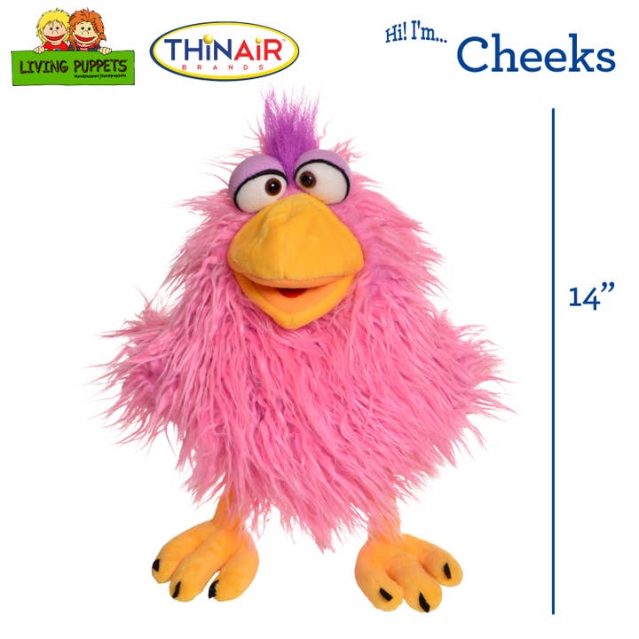 Thin Air Brands - Wholesale Puppet - Kids & Baby - Living Puppets - Cheeks 14 inch Chicken Hand Puppet