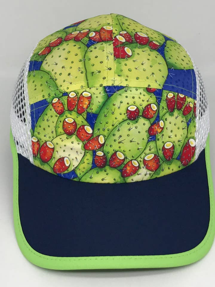 Casquette de course en maille avec ventilateur Boco Prickly Pear pour la vente par Heidi Garner Studio