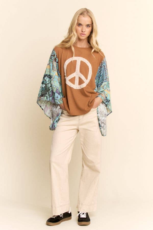 Davi & Dani - Wholesale Knit Top - Women's - BOHO PATCHWORK KNIT TOP6