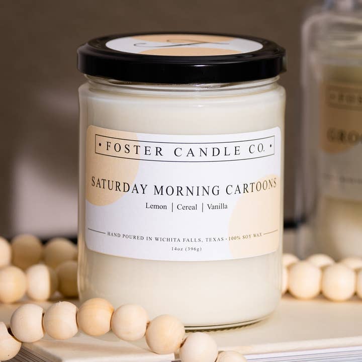 Saturday Morning Cartoons for wholesale by Foster Candle Company LLC