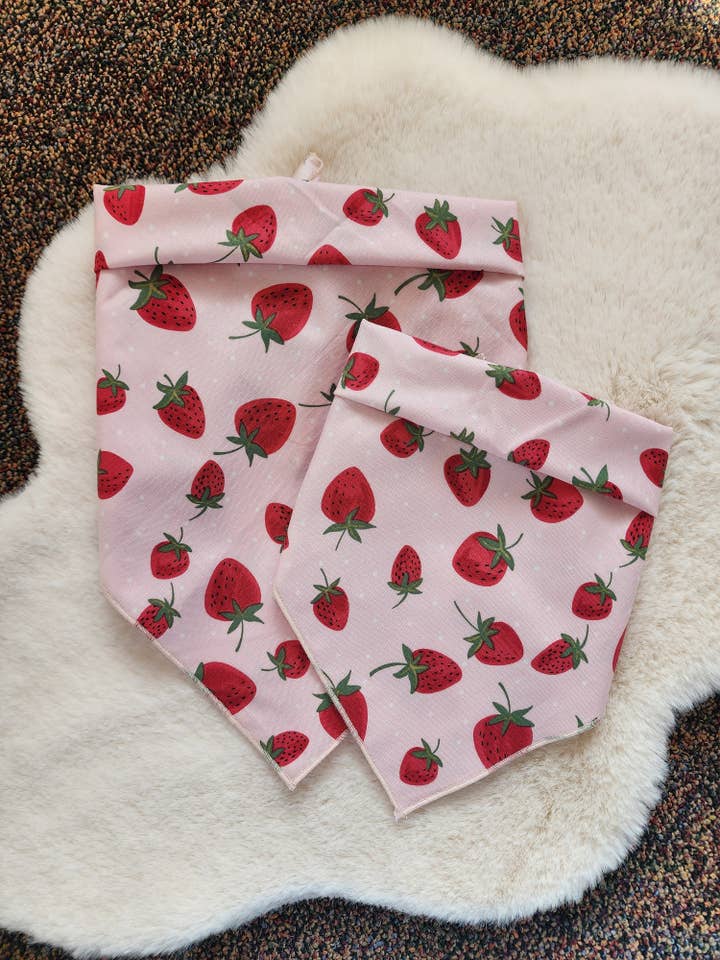 Strawberry Dog Bandana for wholesale by Hounds and Honeys