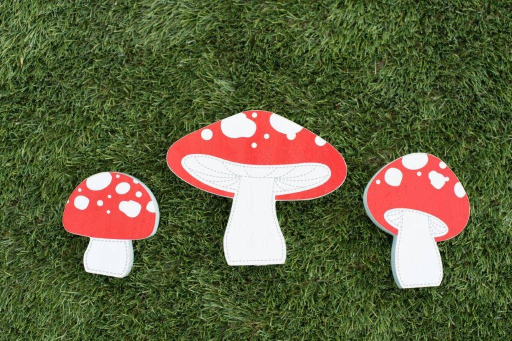 Devanie At Home (Formerly Adams & Co.) - Wholesale Decorative Tabletop Object - 45154 - 7x6 chunky wd shp set/3 (MUSHROOMS) PIXIE CLEARANCE3