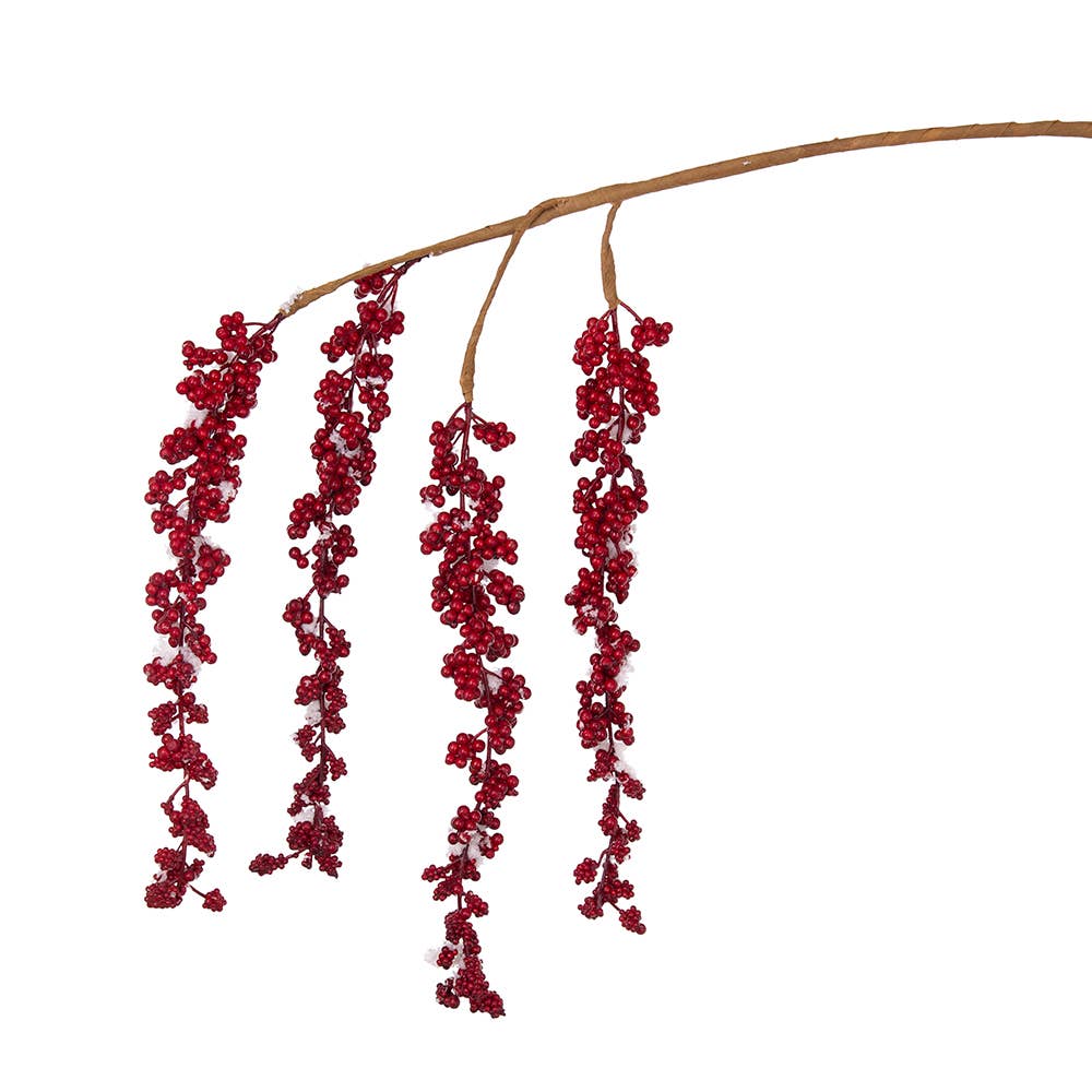 A&B Home Group Inc. - Wholesale Christmas Decoration - 38" Snowy Berry Hanging Spray - Red1