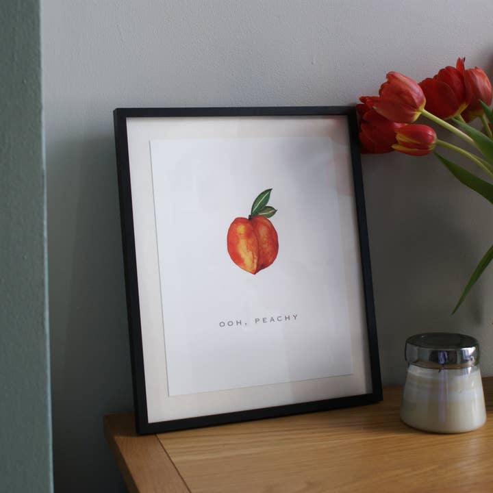 ”Ooh Peachy” -tryck för wholesale av Alex Hinton Design
