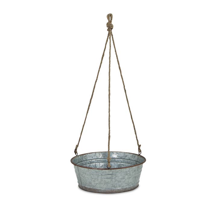 Cheungs Home Decor – wholesale Hanging planter – Inara Round Galvanized Hanging Metal Planter6