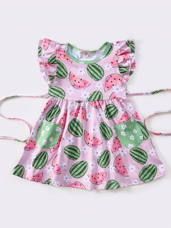 Clover Cottage - Wholesale Dress - Kids - Sugar Baby Watermelon Girls Dress