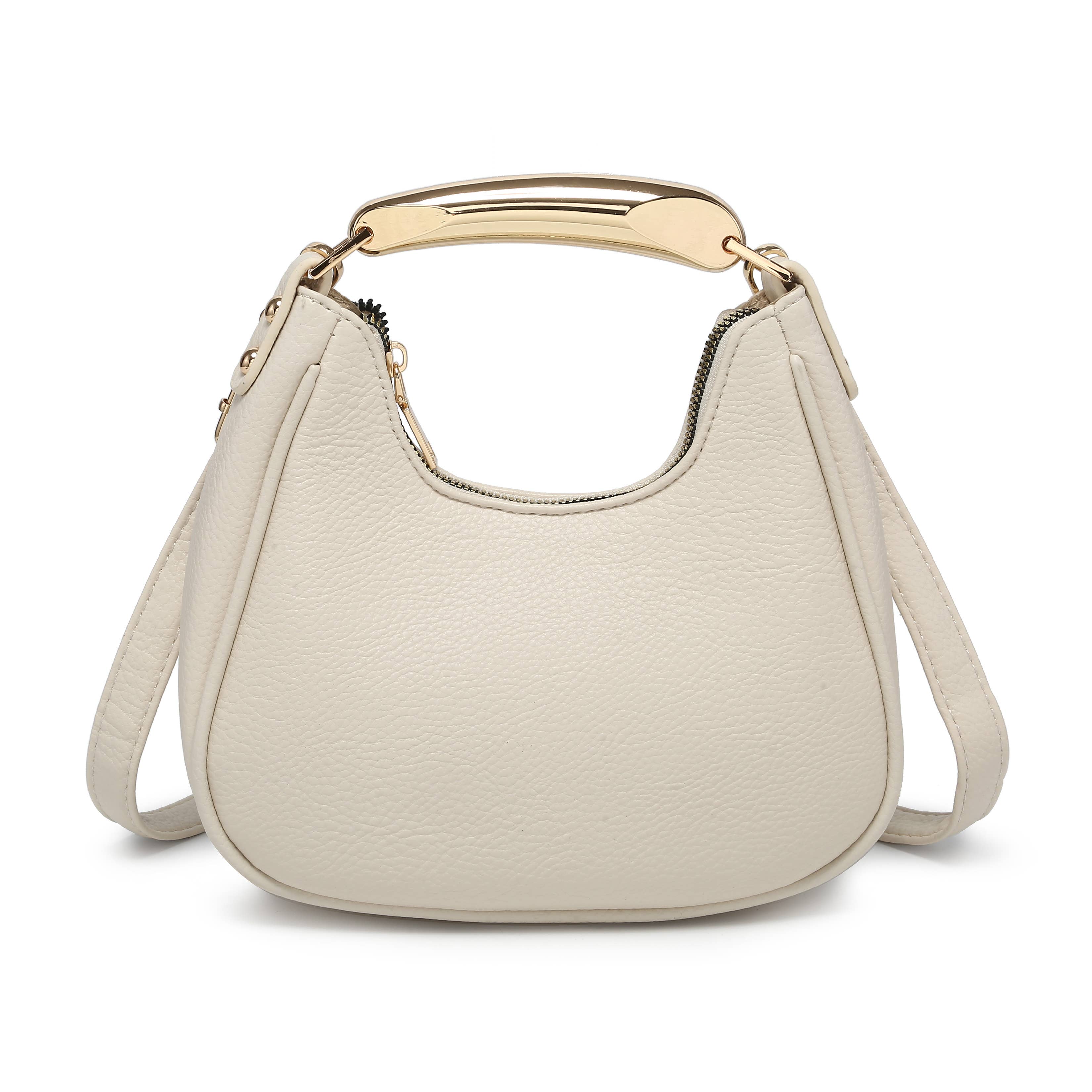 Papaya Fashion Ltd – wholesale Top handle bag – women's – B23052-Top Zip Closure Metal Handle Grab Bag0