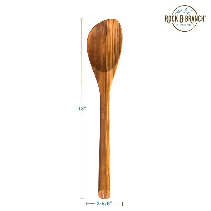 Totally Bamboo - Wholesale Kitchen Spoon - Rock & Branch® Olive Wood Cooking Spoon, Safe for Nonstick