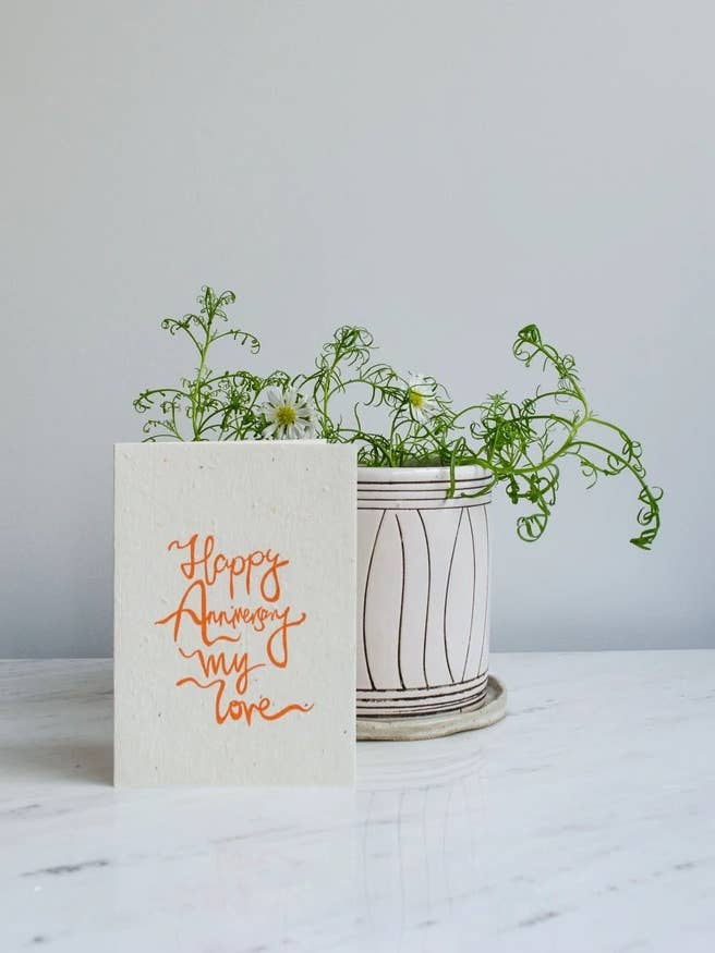 Carte de voeux à planter Happy Anniversary My Love pour la vente par Studio Y Creative