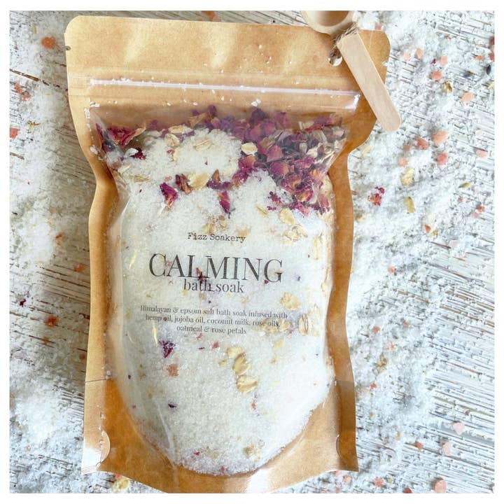 Calming Bath Salts for wholesale by Fizz Soakery