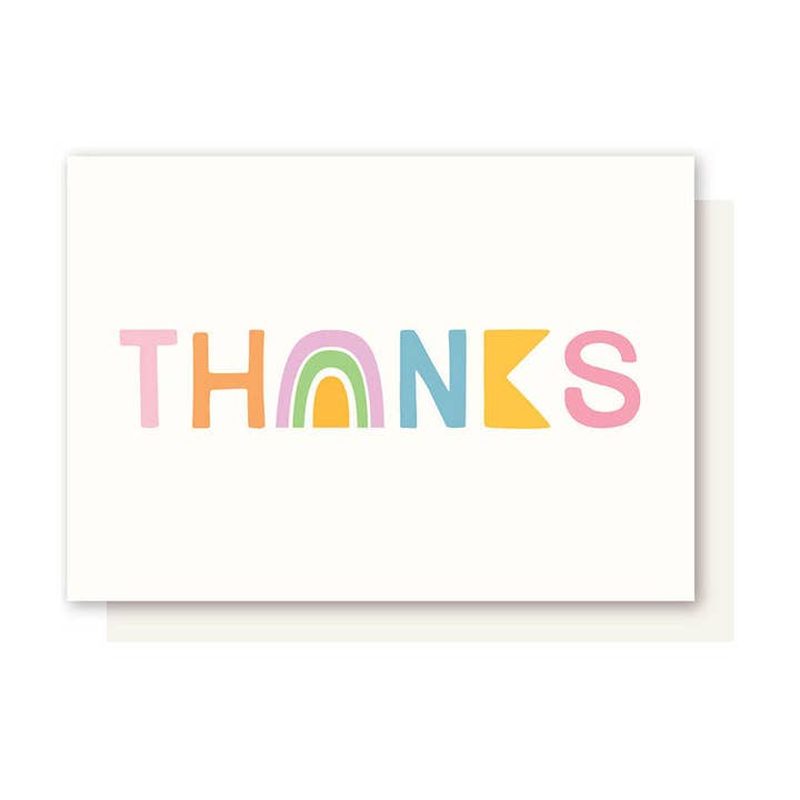 RAINBOW THANK YOU CARD for wholesale by Elly Oak