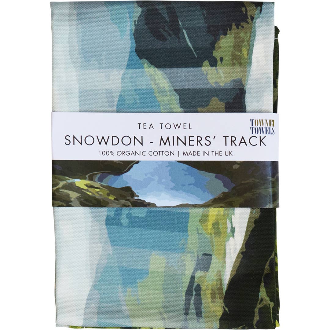 Town Towels - Wholesale Tea Towel - Snowdon/Yr Wyddfa - Miners' Track tea towel3