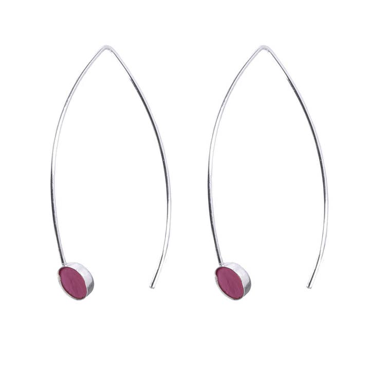 Orecchini a cerchio con marquise di tormalina rosa per la vendita all'ingrosso da parte di sable jewelry