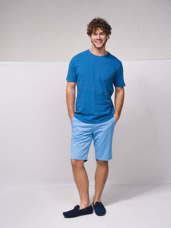 T-shirt basica con logo ricamato per la vendita all'ingrosso da parte di SMF